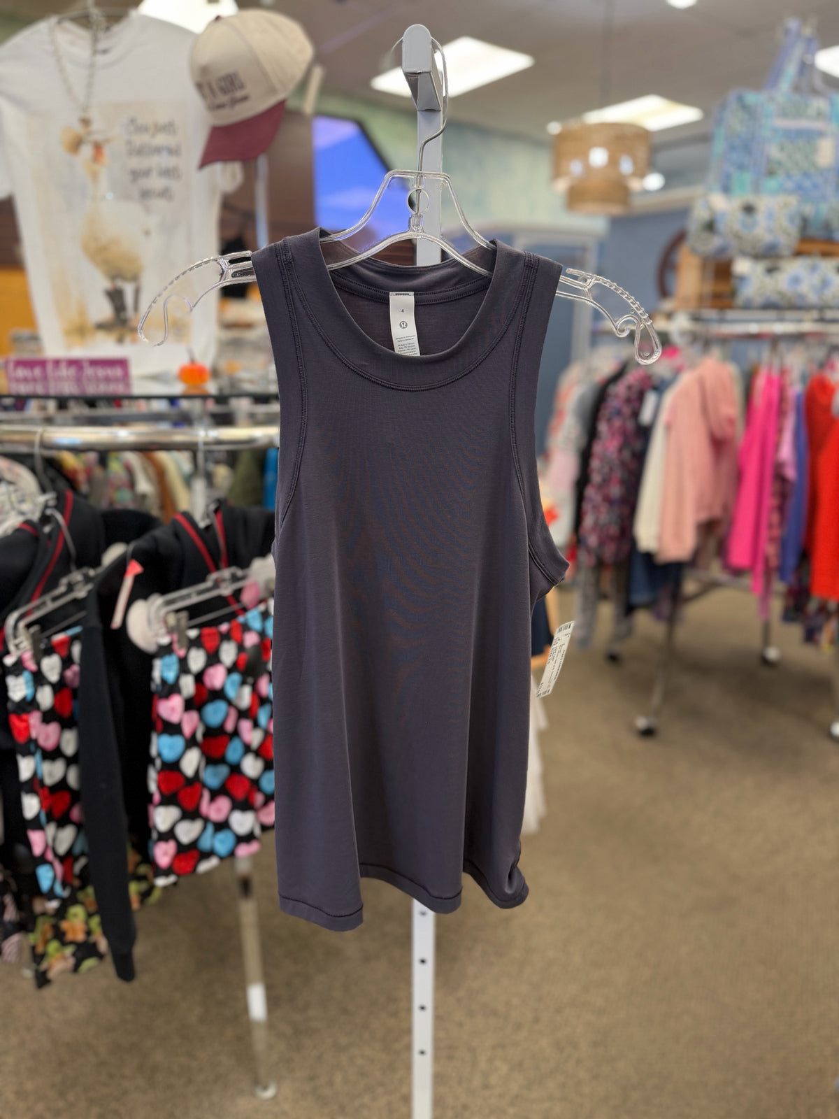 Pre-owned Lululemon Dark gray Size: XS Sleeveless Blouse