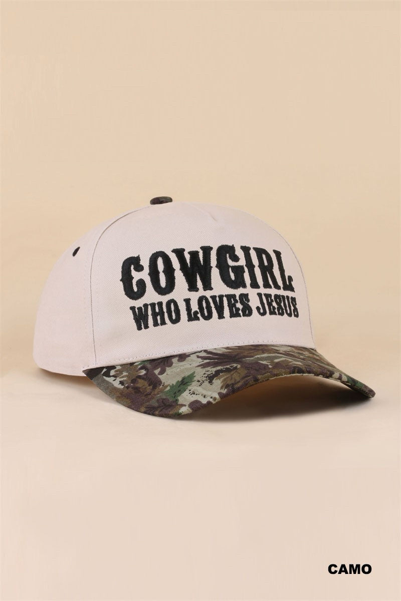 New Zenana Cream Camo Print Cap