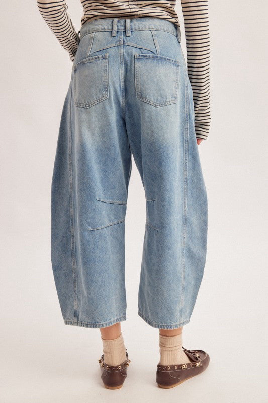New HEM & THREAD Blue Size: S Jean