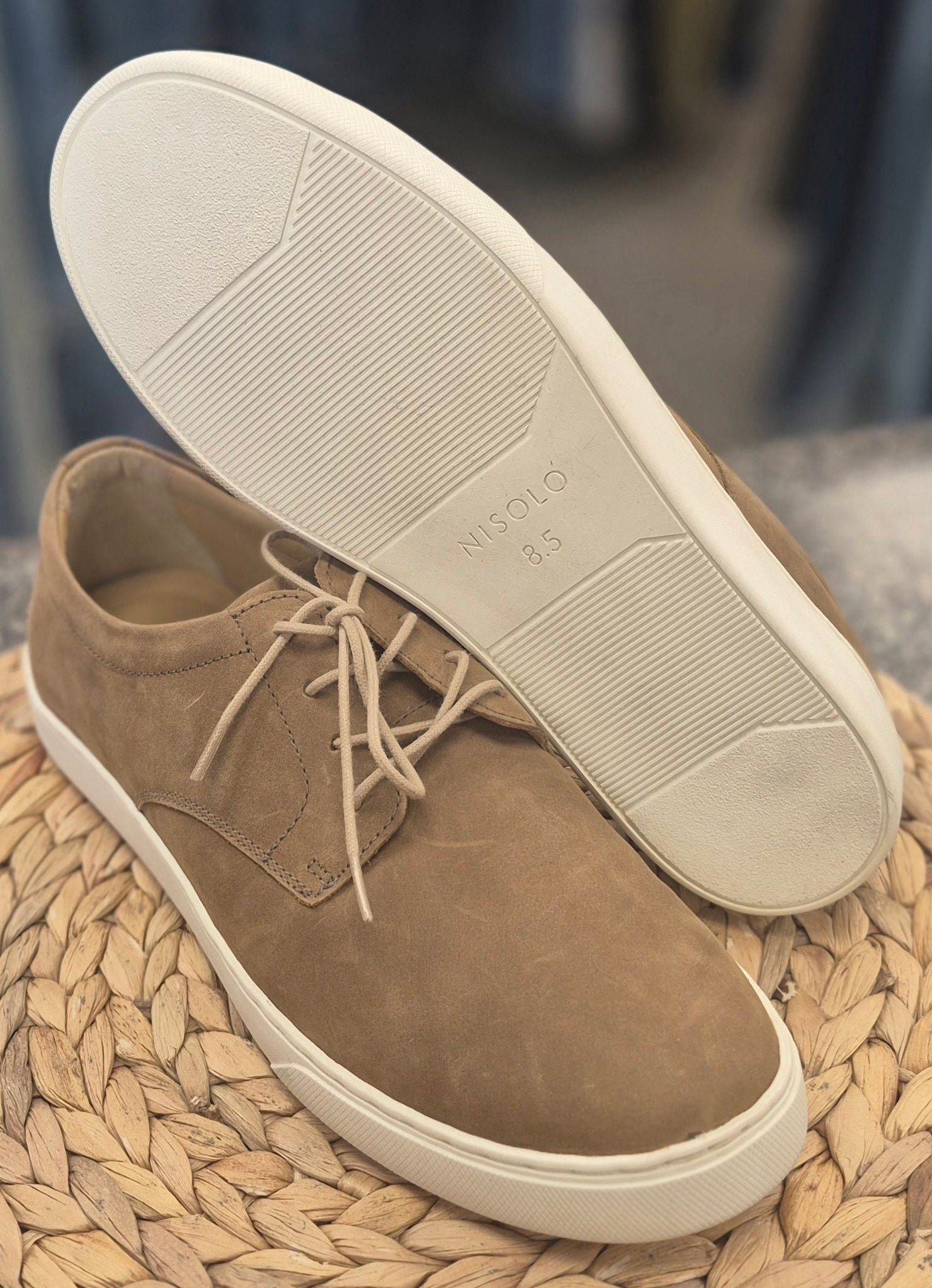 Pre-owned NISOLO Tan SHOE SIZE 8.5 MENS Designer Sneaker