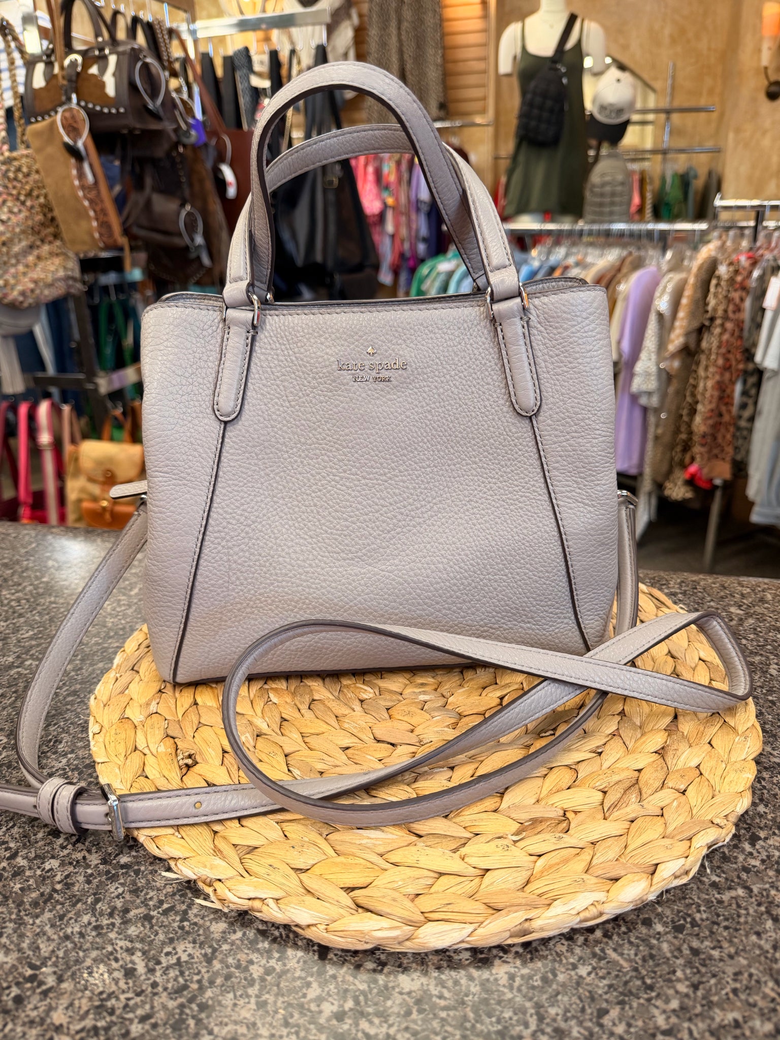 Pre-owned KATE SPADE Gray Designer Purse Set