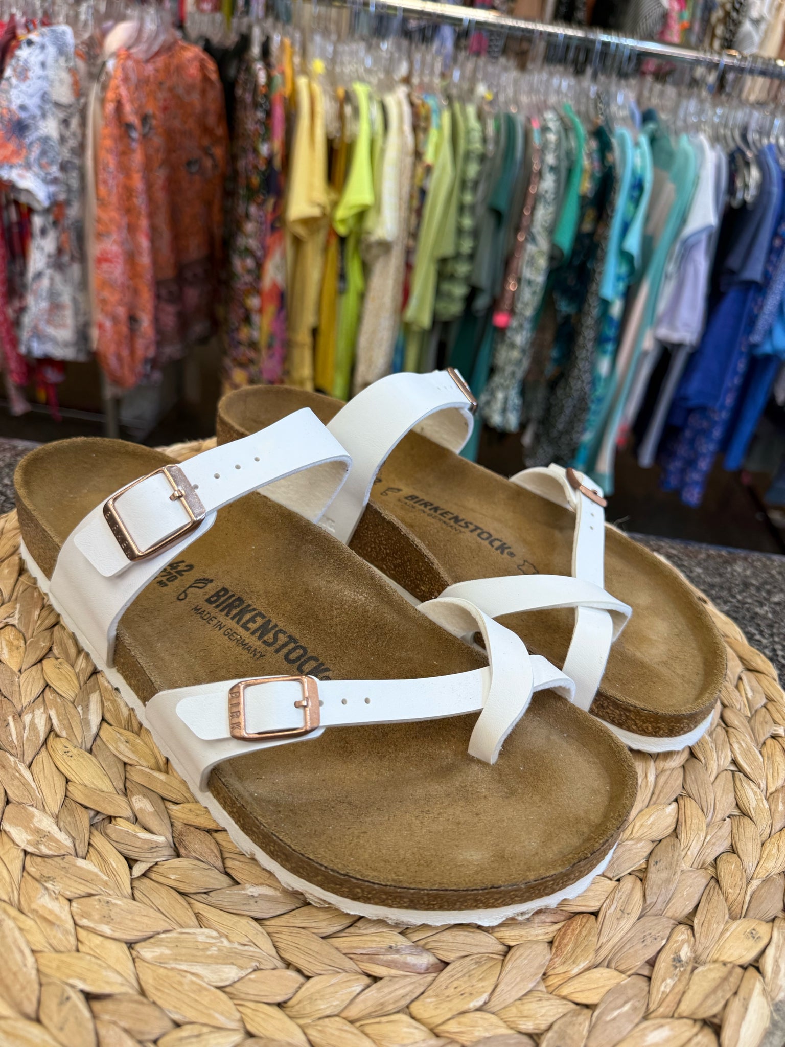 Pre-owned BIRKENSTOCK White Size 11.5 Designer Sandal
