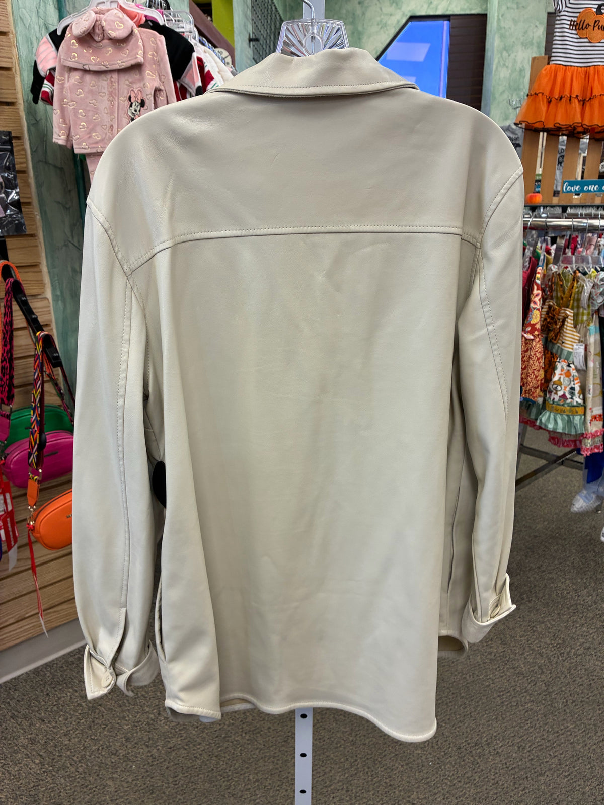 Pre-owned TRIBAL Cream Size M Long Sleeve Shacket
