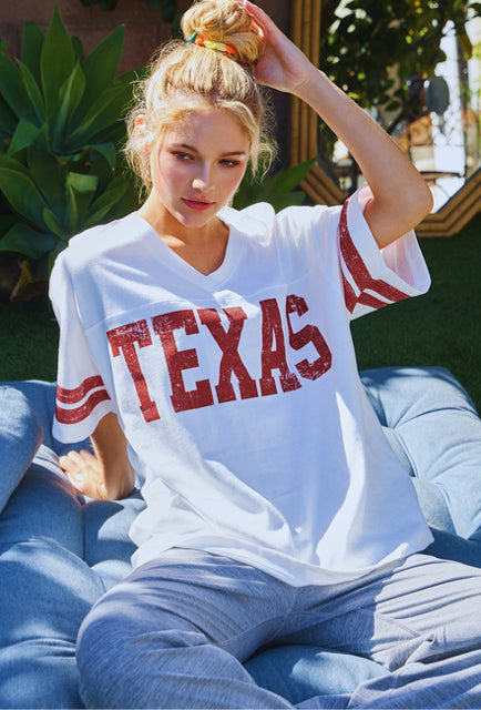 New Bucket List White Red Trim Size S Short Sleeve Tee