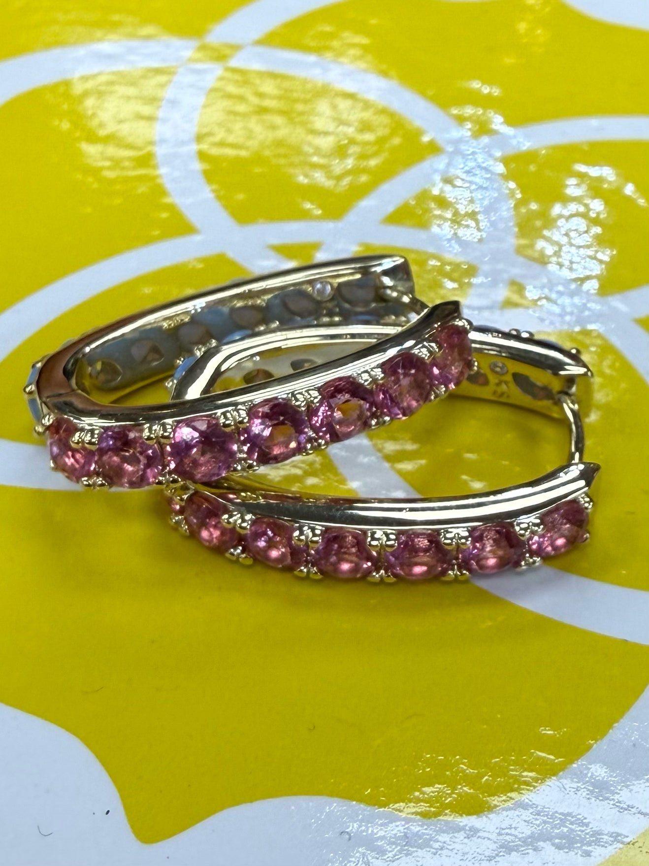 Pre-owned KENDRA SCOTT Pink Blue Designer Earring