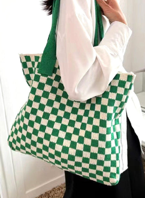 New Zenana Green Cream M Tote Purse