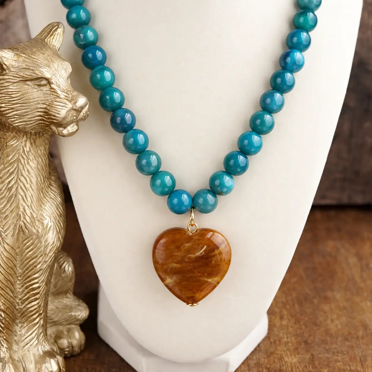 New PENNY Turquoise Brown Necklace