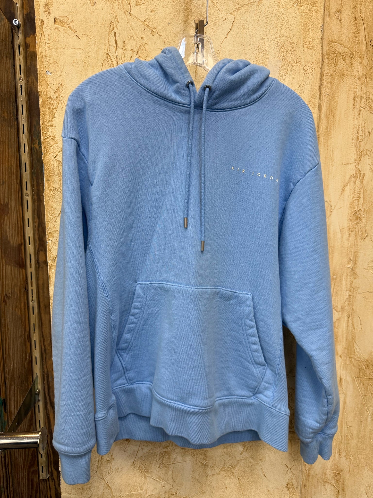 Pre-owned JORDAN Light blue White Trim Size M Long Sleeve Hoodie