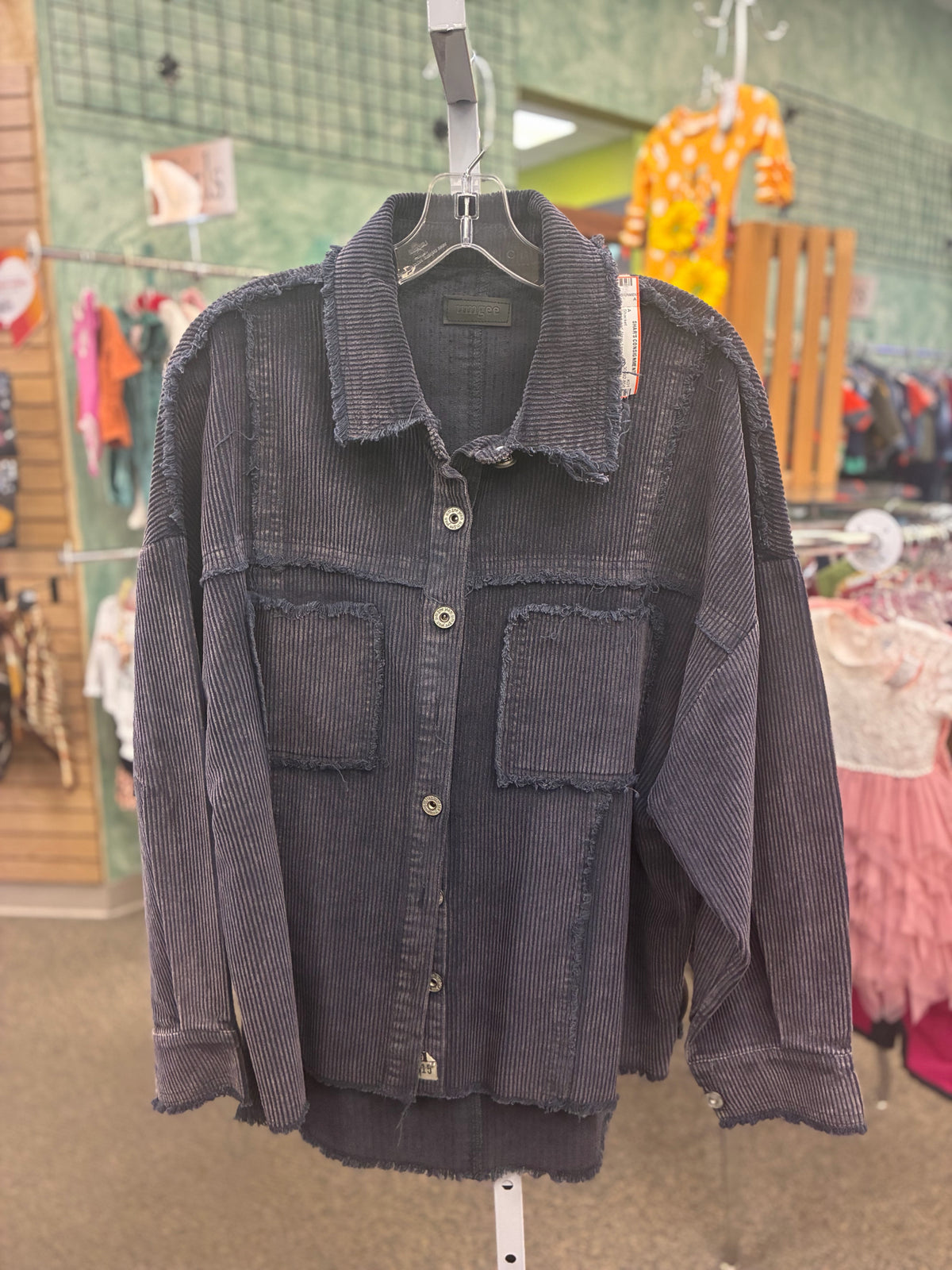 Pre-owned UMGEE Navy Size L Long Sleeve Shacket