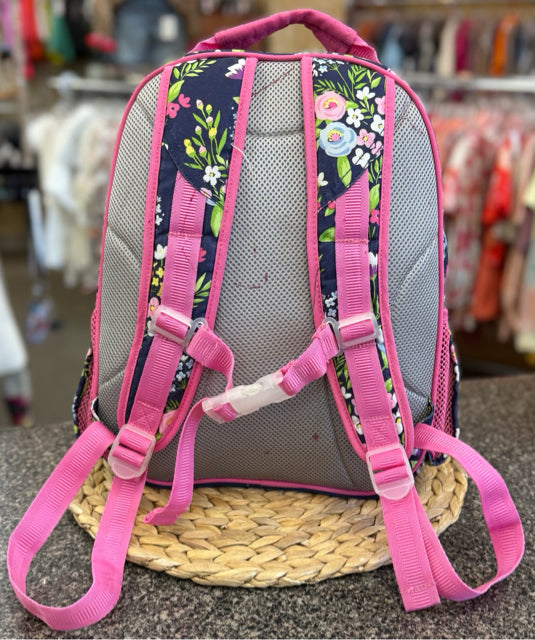 Pre-owned POTTERY BARN Navy Pink Trim M Backpack Purse