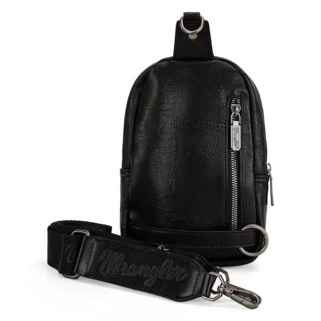 New WRANGLER Black Print S Sling Purse