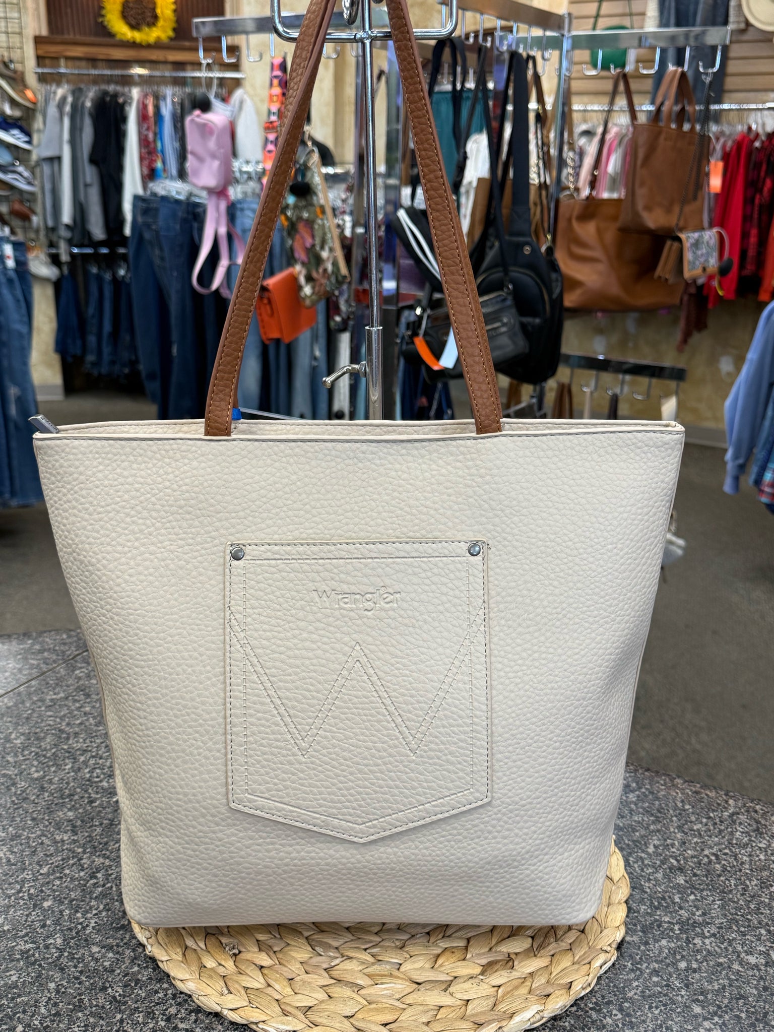 New WRANGLER Khaki L Tote Purse