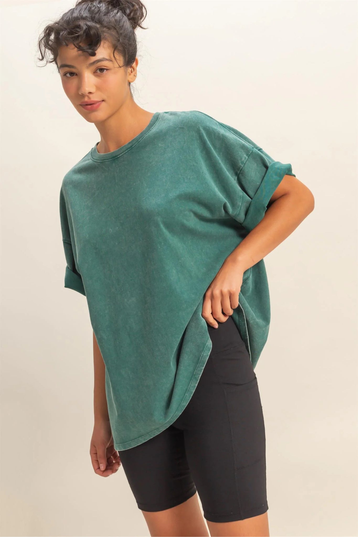New DOUBLE ZERO Dark teal Size S/M Short Sleeve Tee