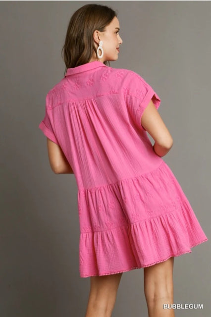 New Pink Size Small Short Sleeve Dress