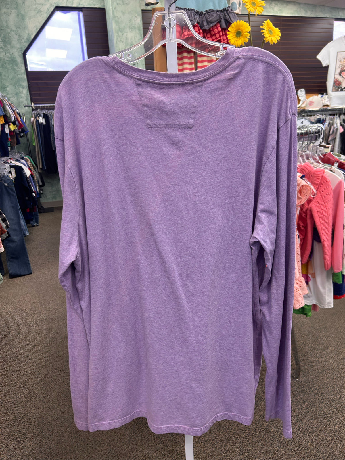 Pre-owned JOHNNIE O Purple blend Size XL Long Sleeve Tee
