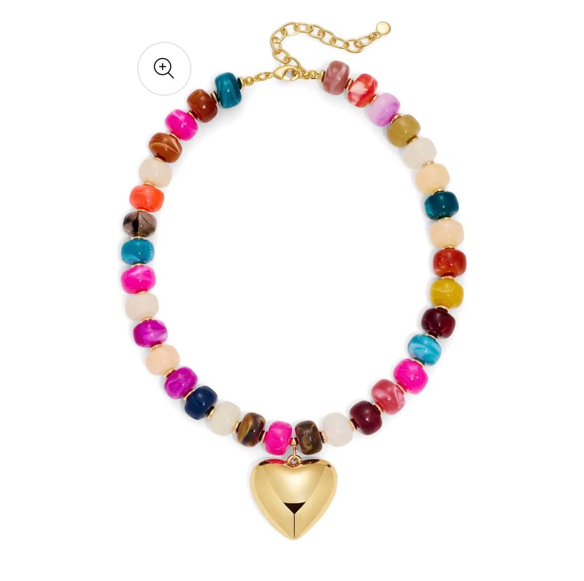 New P&PD Multi Color Gold Trim Necklace