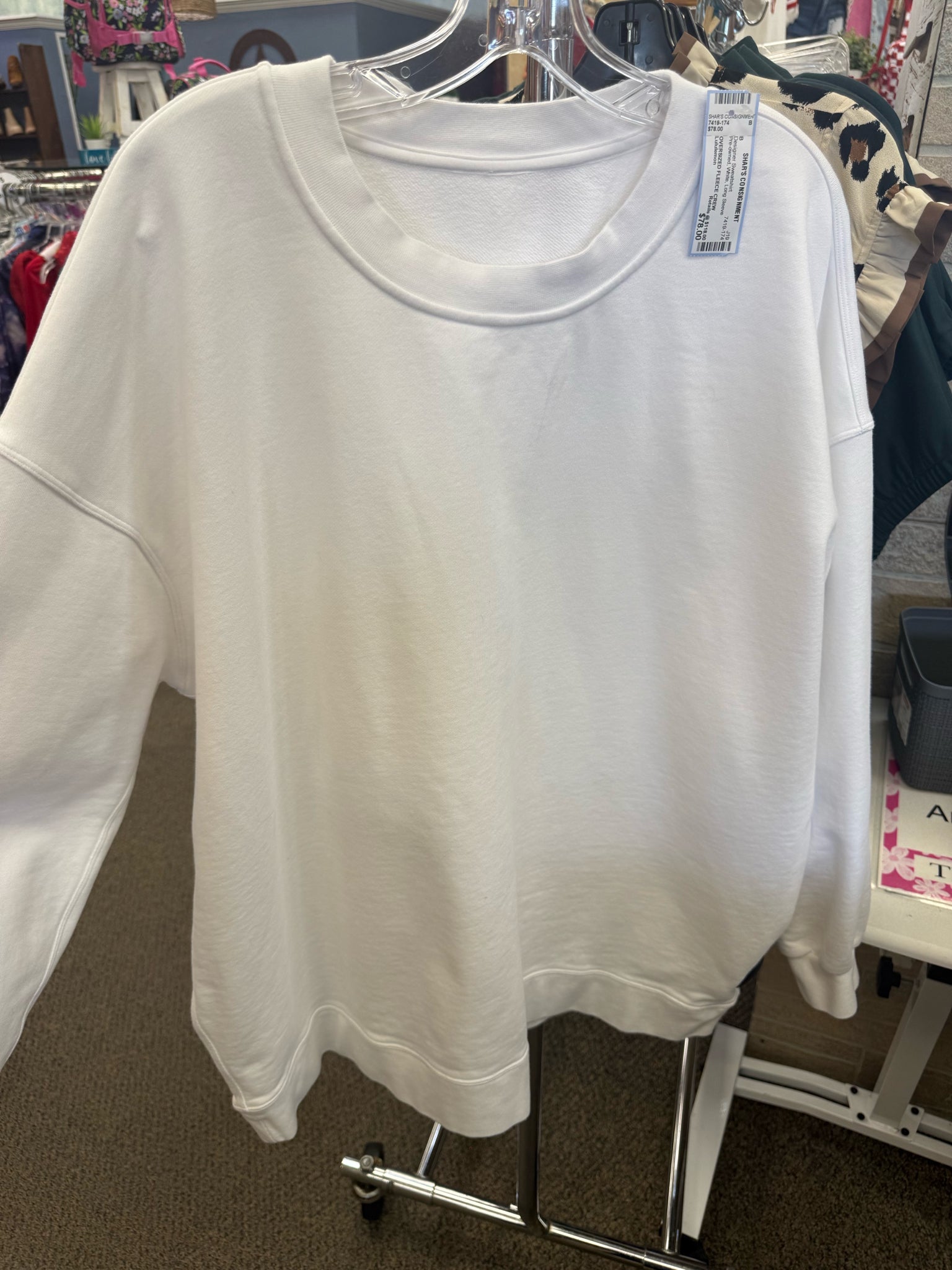 Pre-owned Lululemon White # SIZE XL Long Sleeve Designer Sweatshirt