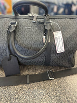 Pre-owned MICHAEL KORS Black Signature Duffel Designer Purse
