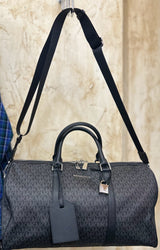 Pre-owned MICHAEL KORS Black Signature Duffel Designer Purse