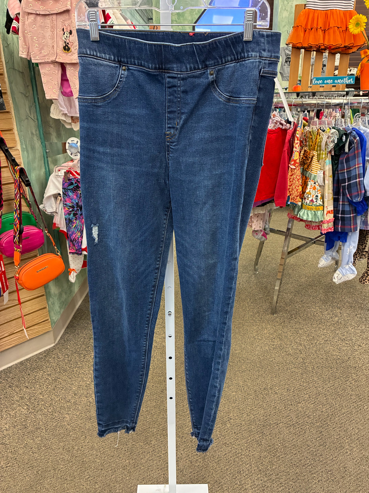Pre-owned Spanx BLUE DENIM Size: 10 Jean