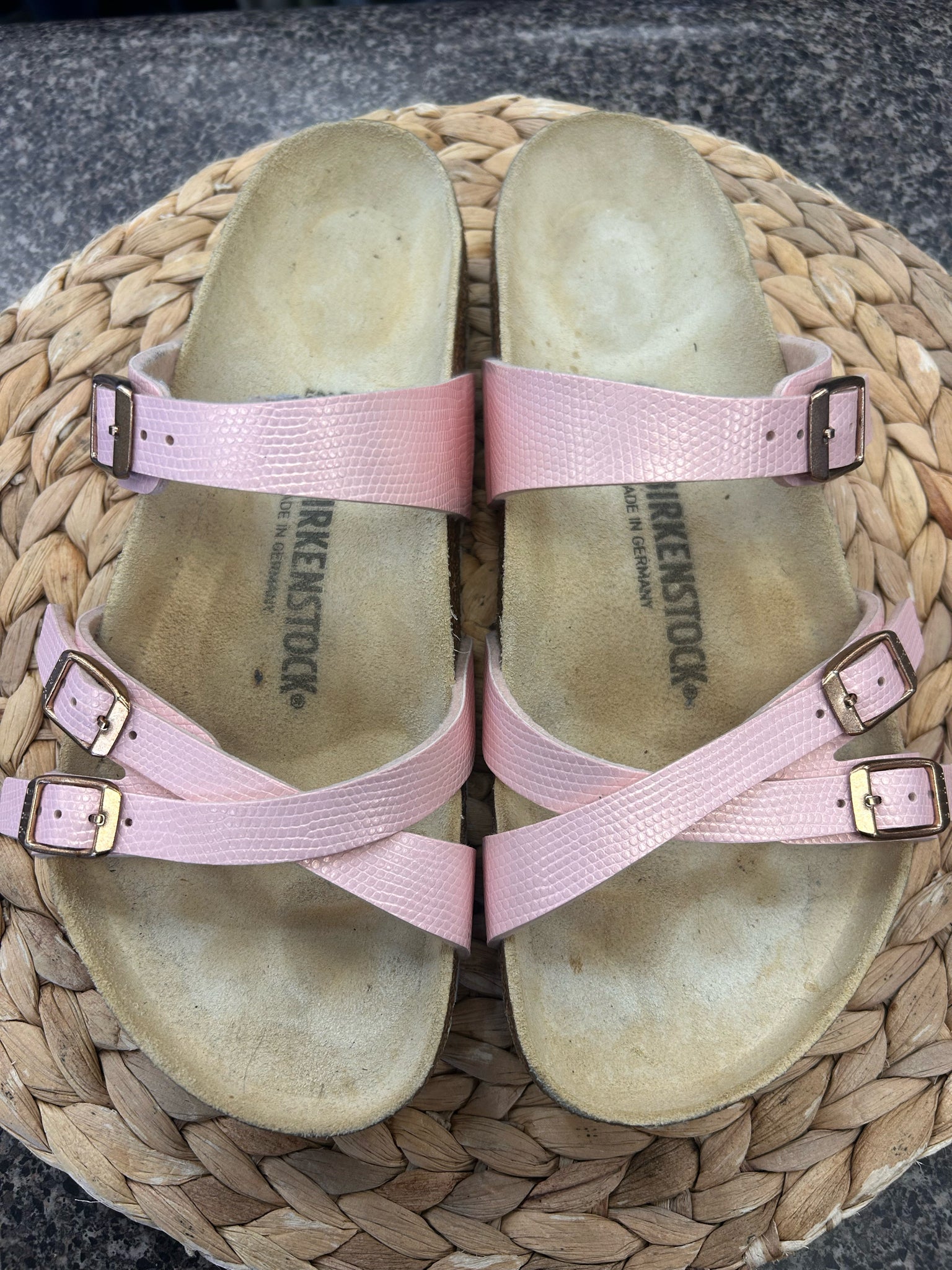 Pre-owned BIRKENSTOCK Pink Size 9.5 Designer Sandal