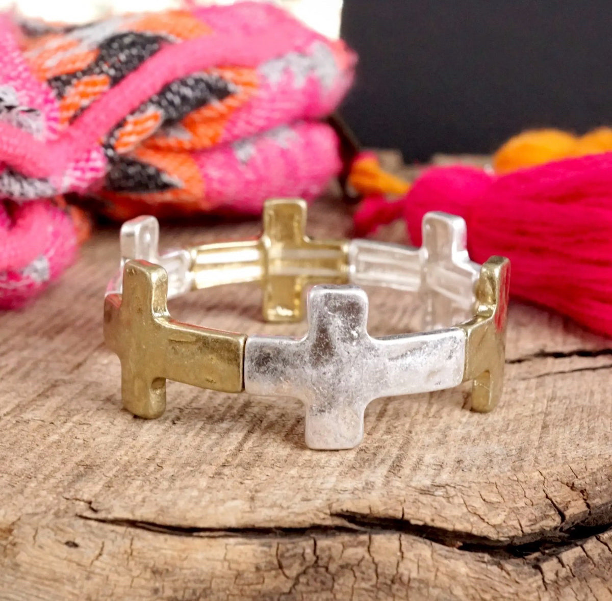 New PENNY BRUSHED GOLD Brushed Silver Bracelet