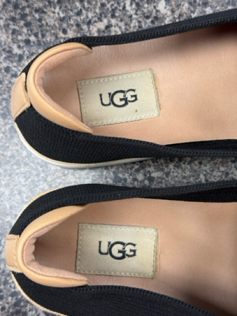 New  Without Tag UGG Black Tan Trim Size 10 Shoe