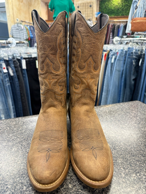 New  Without Tag ABILENE Brown Orange Print SHOE SIZE 11 Mens Designer Boot