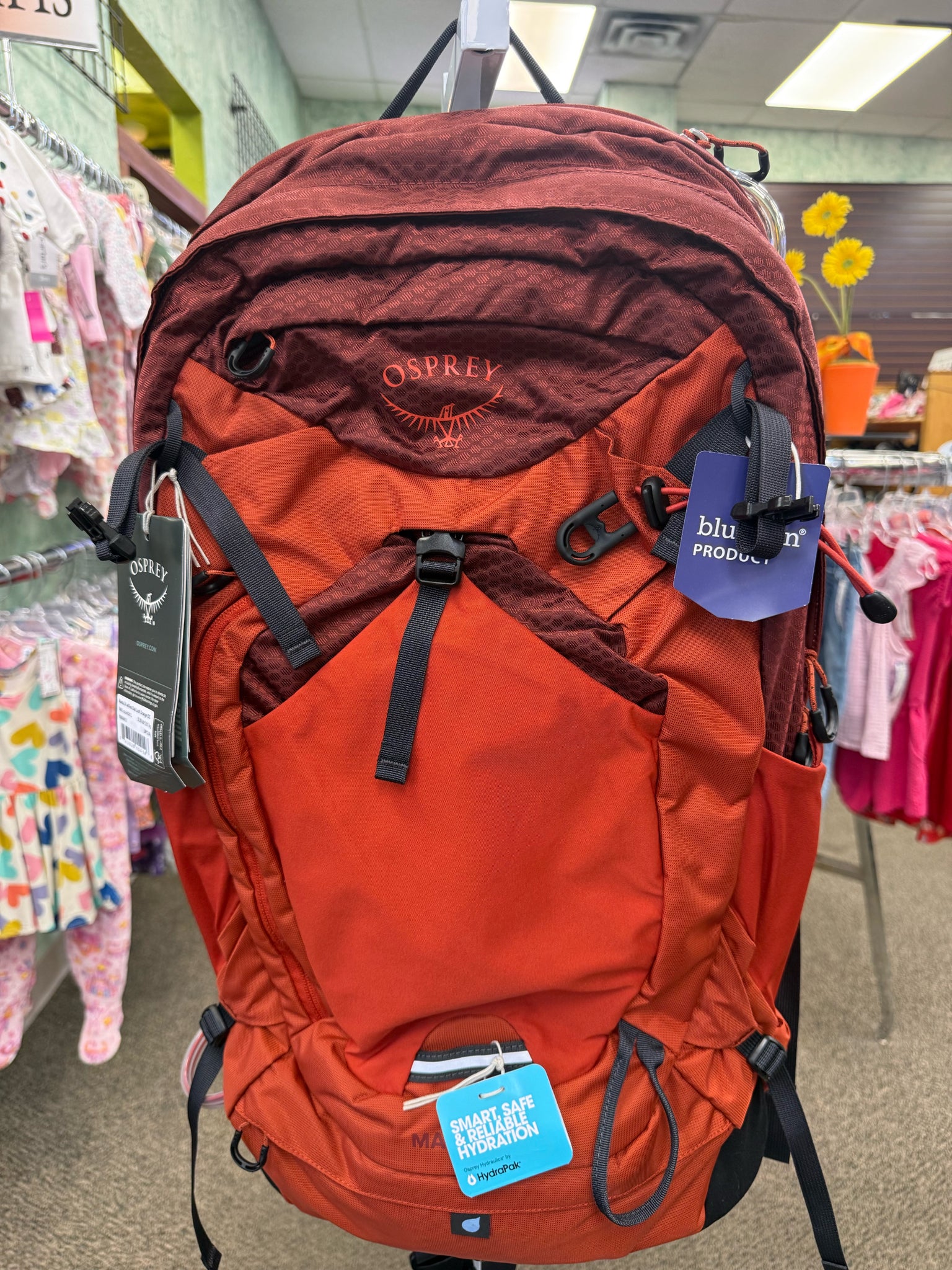 New with Tag OSPREY Burnt orange Maroon Backpack Designer Purse
