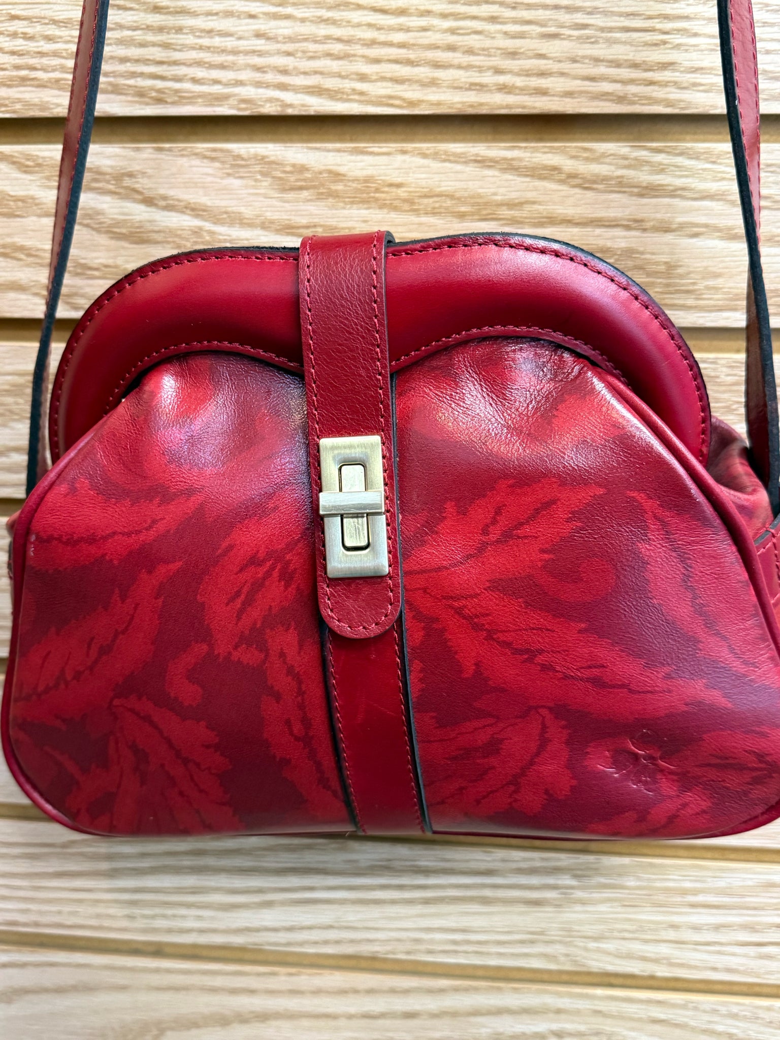 Pre-owned PATRICIA NASH Red Crossbody Designer Purse