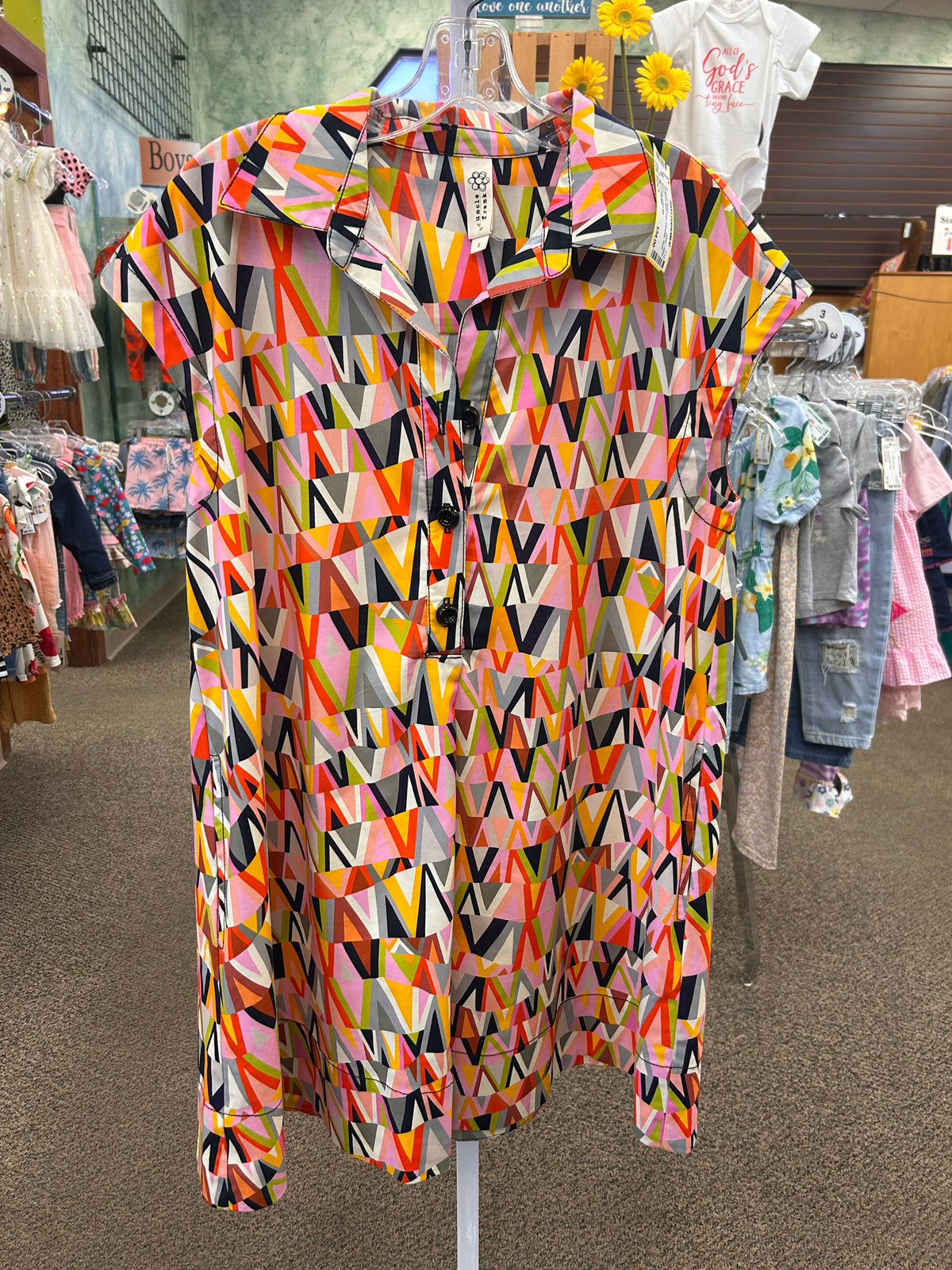 Pre-owned UNCLE FRANK Multi Color Off-white Size 6 Short Sleeve Dress