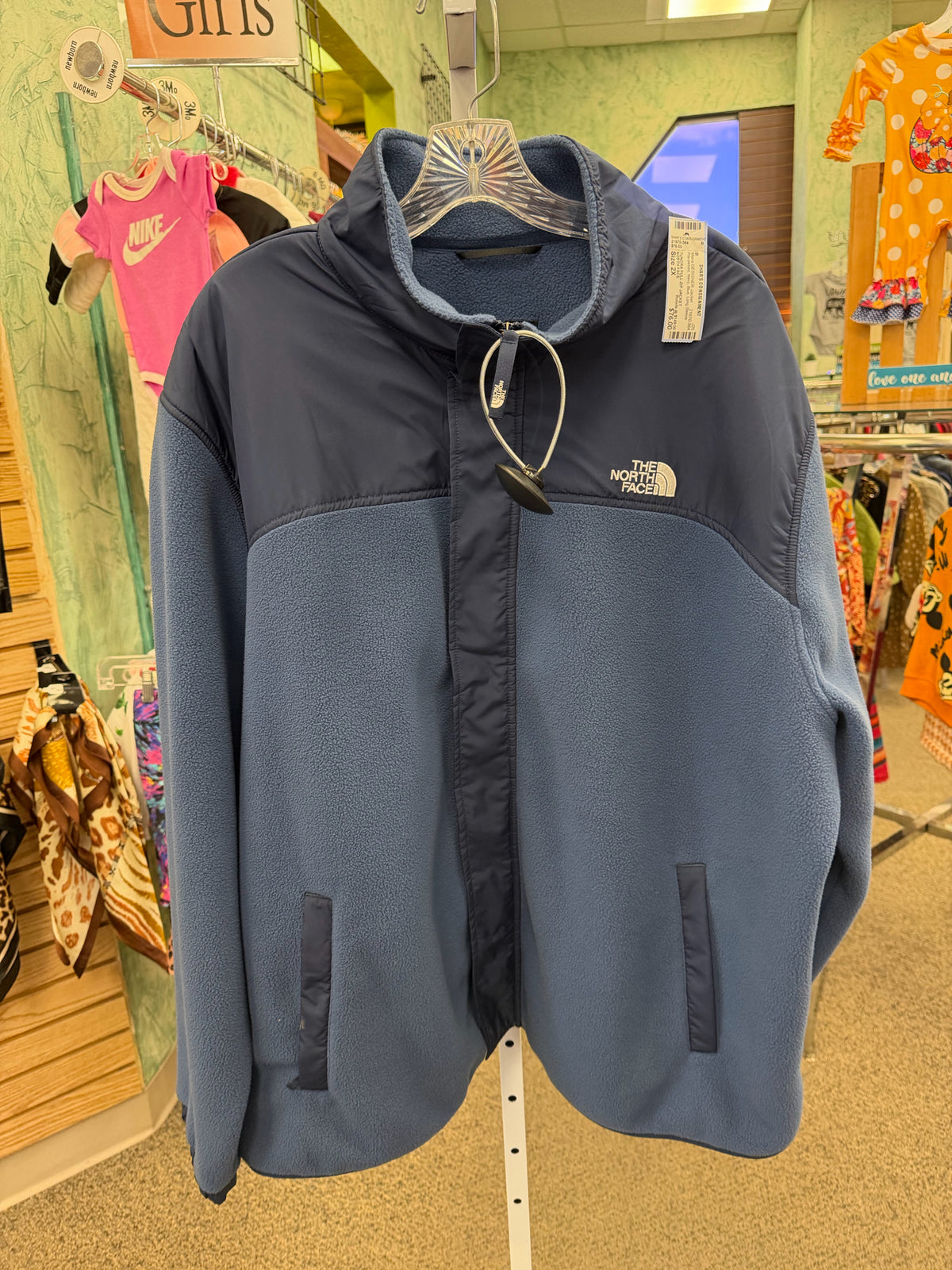 Pre-owned NORTH FACE Navy Blue Men Size 2X Long Sleeve Mens DESIGNER Jacket