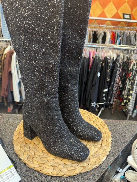 Pre-owned CORKYS Black Sparkle Size 8 Boot