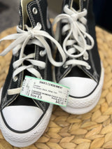 Pre-owned CONVERSE Black White Trim Size 5.5 Sneaker