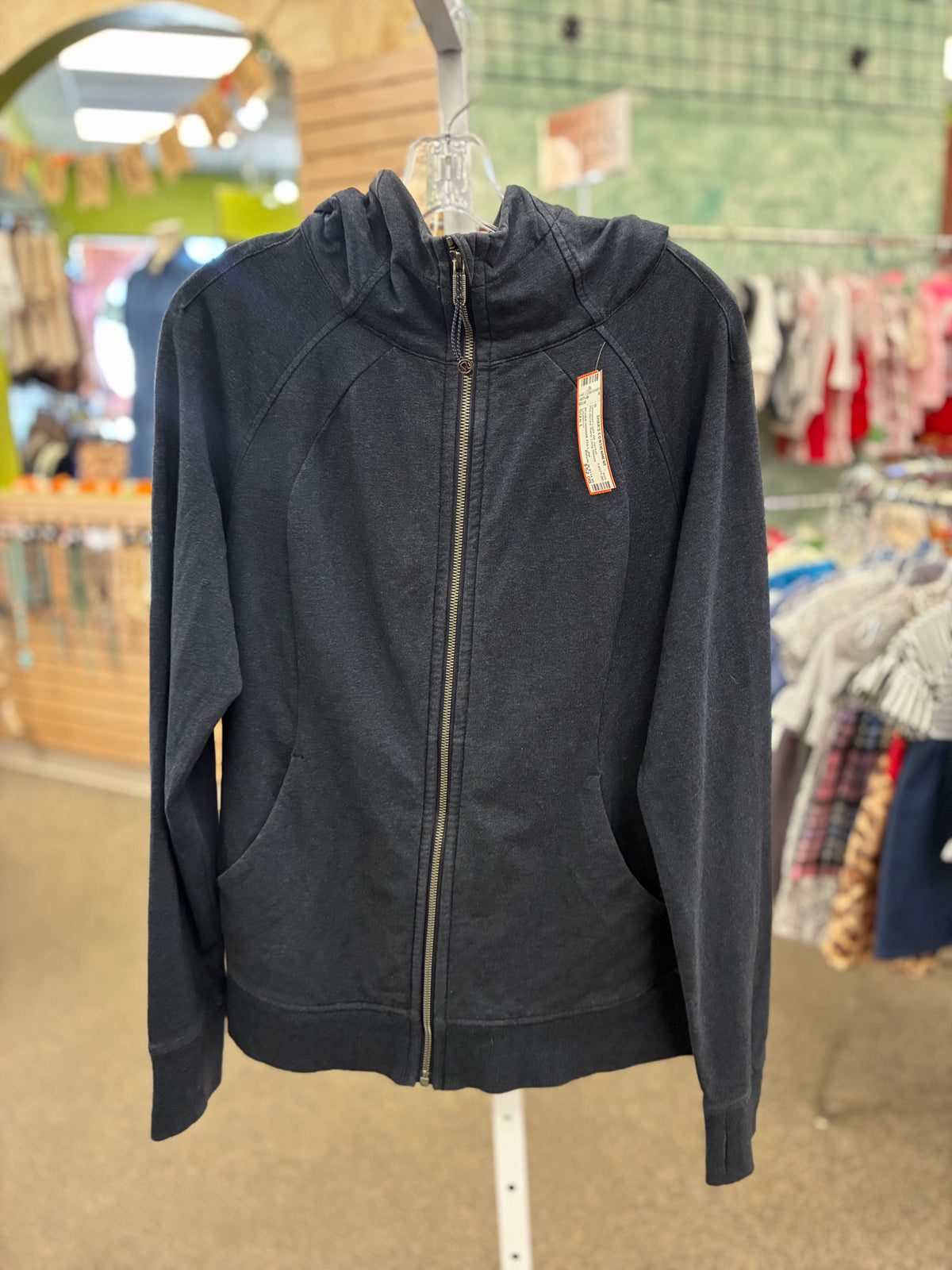 Pre-owned Lululemon Navy Size: L Long Sleeve Designer Light Wt Jacket