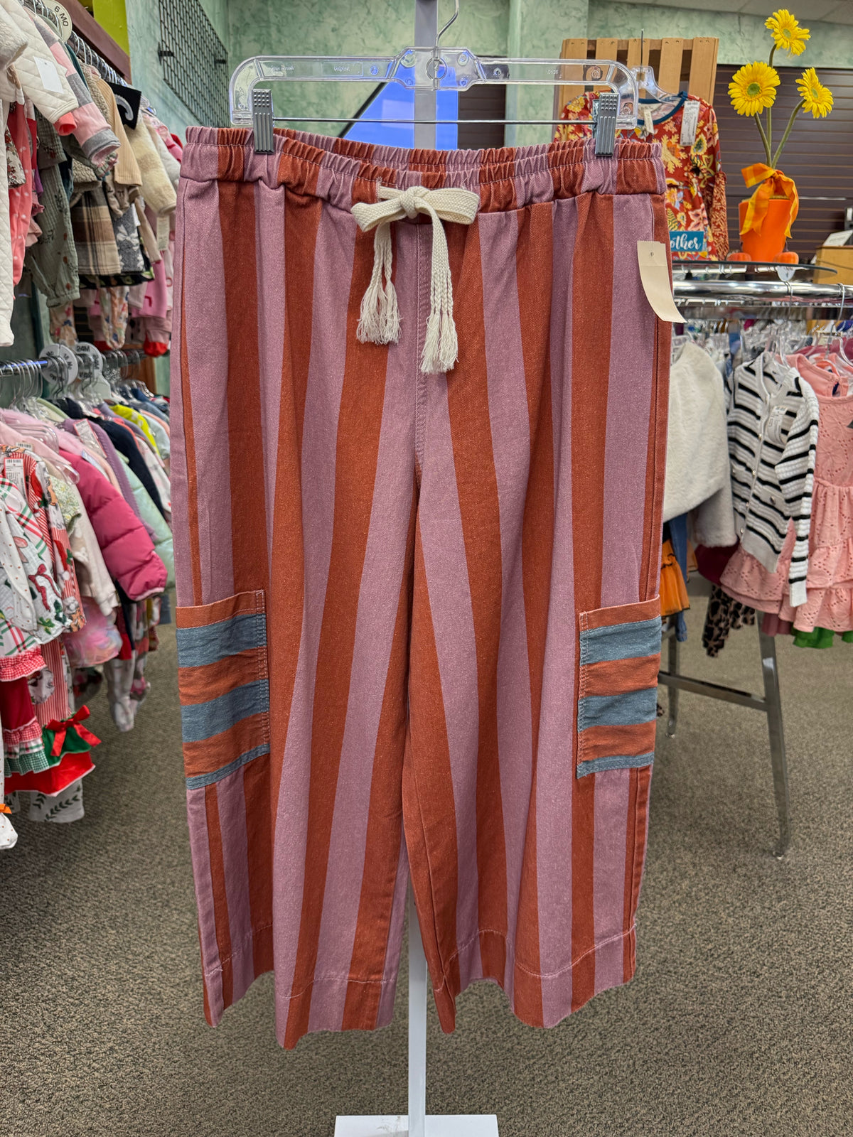 Pre-owned SHEIN Pink stripe Orange Stripe Size 16 Pants