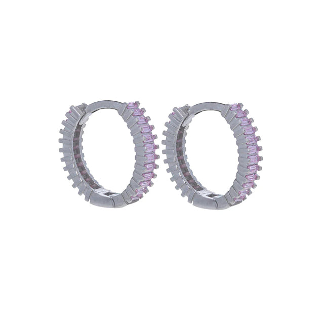 New STERLING SILVER Pink Earring