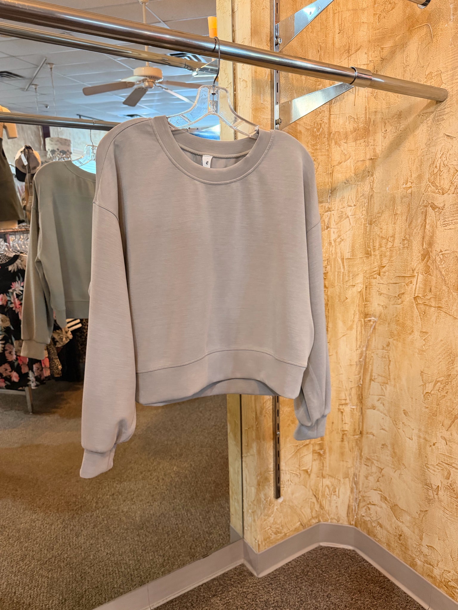 Pre-owned Lululemon Gray # SIZE Small Long Sleeve Designer Sweatshirt