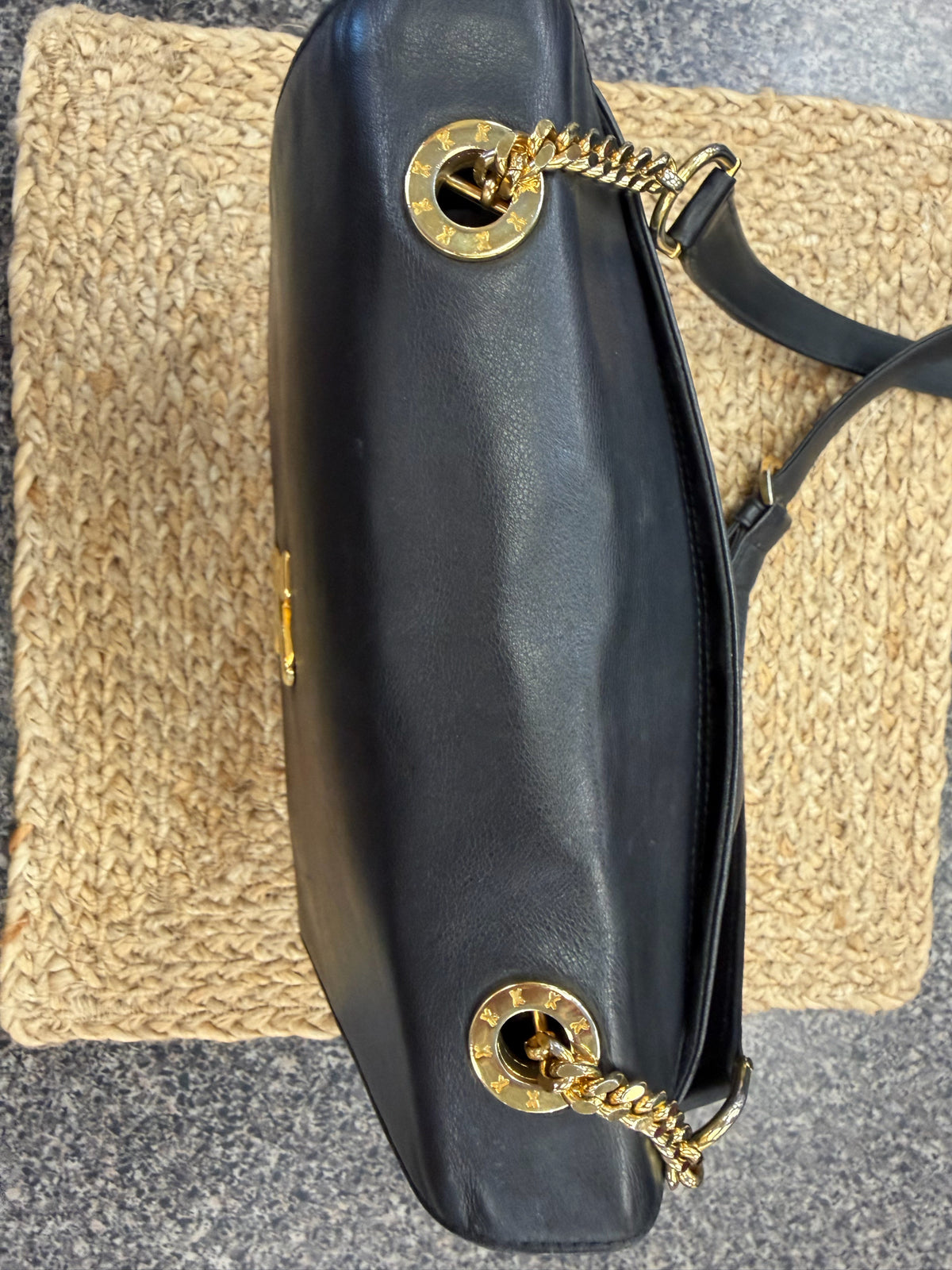 Pre-owned PALOMA PICASSO Black Gold Trim S Shoulder Purse