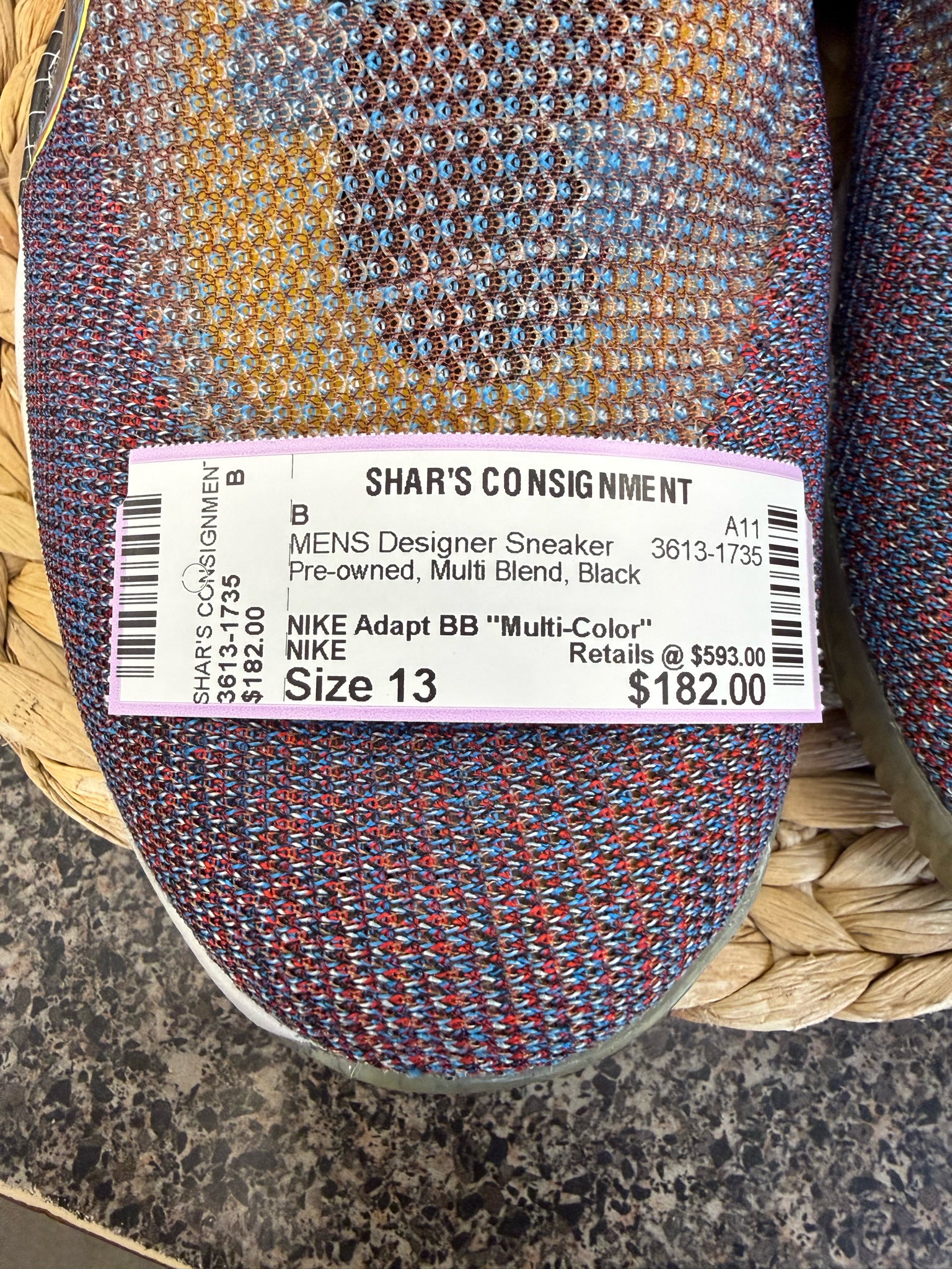 Pre-owned NIKE Multi Blend Black SHOE SIZE 13 MENS Designer Sneaker