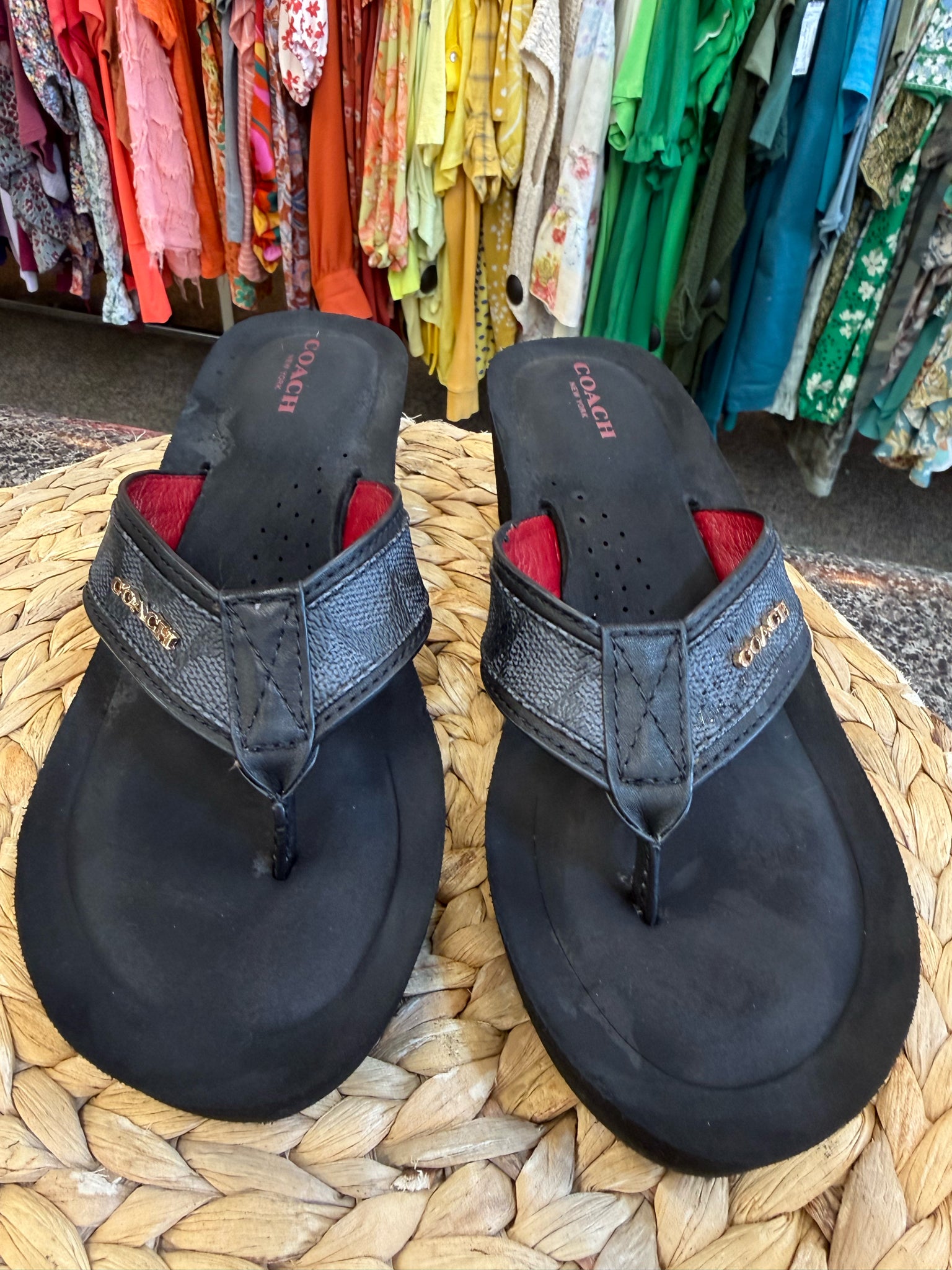Pre-owned COACH Black Size 8 Sandal