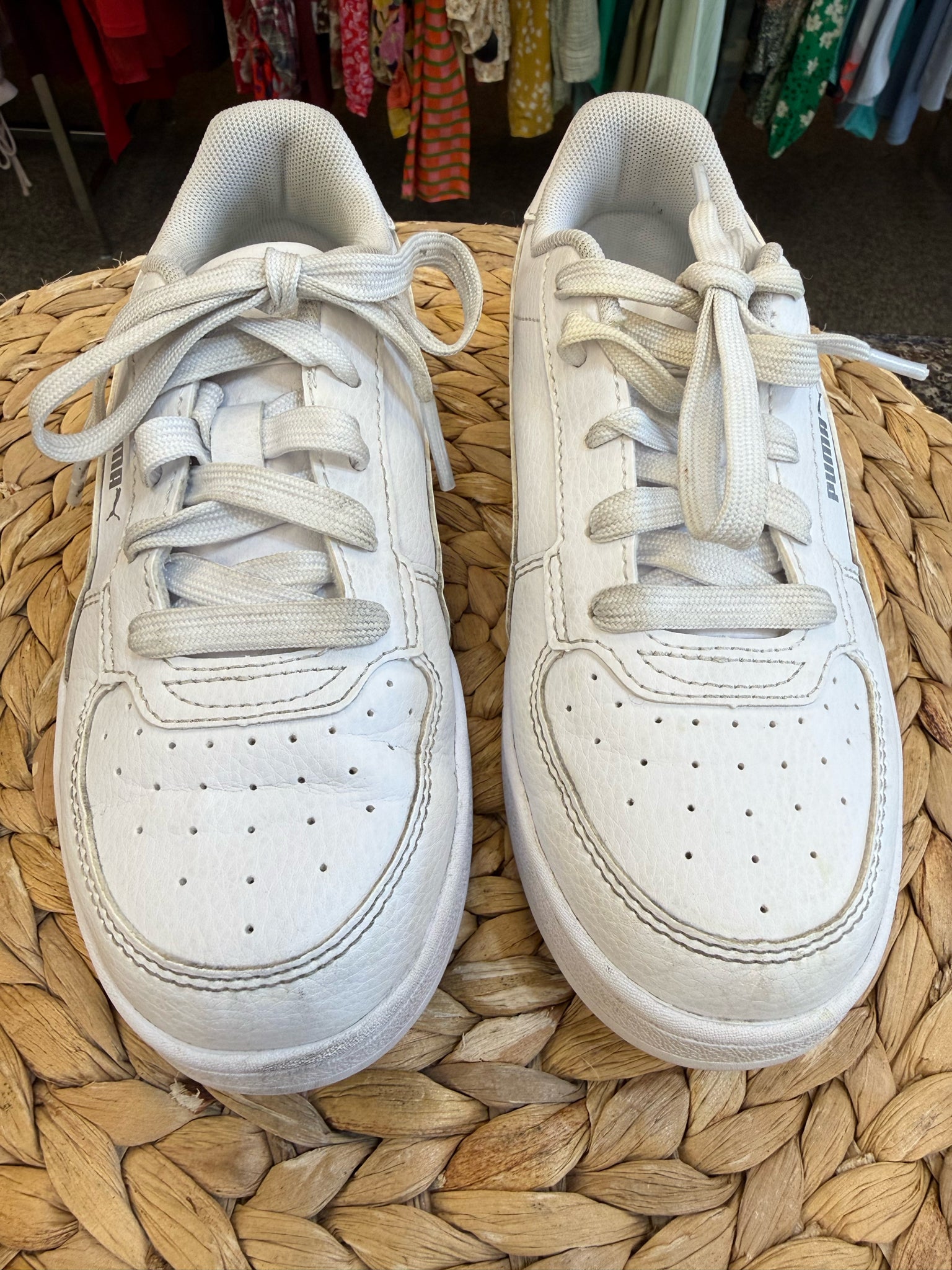 Pre-owned PUMA White C-SIZE 1 Boys Sneaker