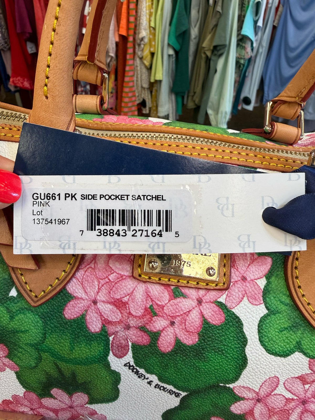 Pre-owned DOONEY&BOURKE LIGHT RED DESIGN Multi Trim Shoulder Designer Purse