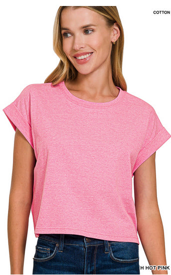 New Zenana Hot pink Size S Short Sleeve Tee