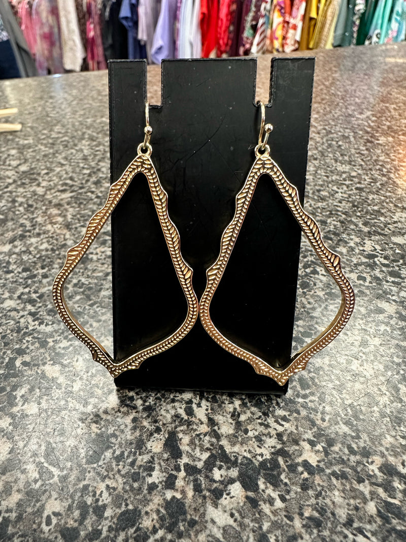 Pre-owned KENDRA SCOTT Gold Designer Earring