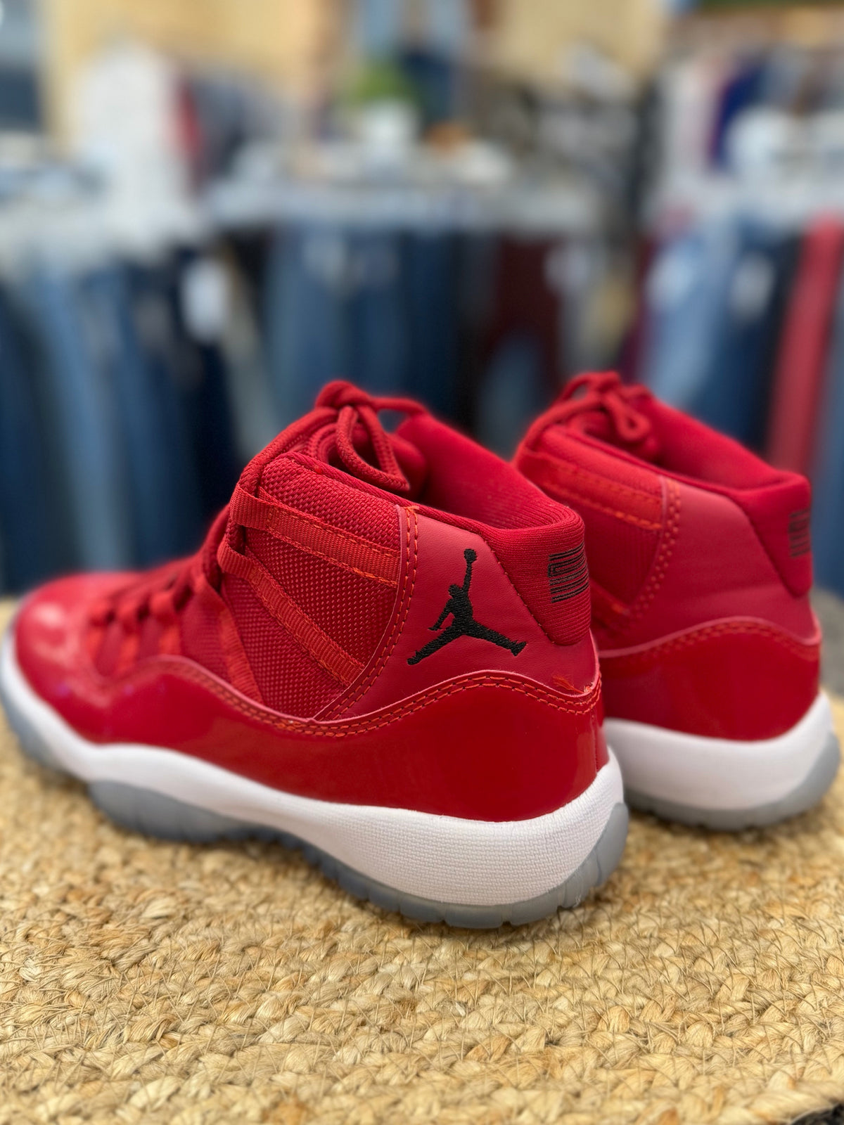 Pre-owned Nike Air Jordan Red White Trim Size 7 Designer Sneaker