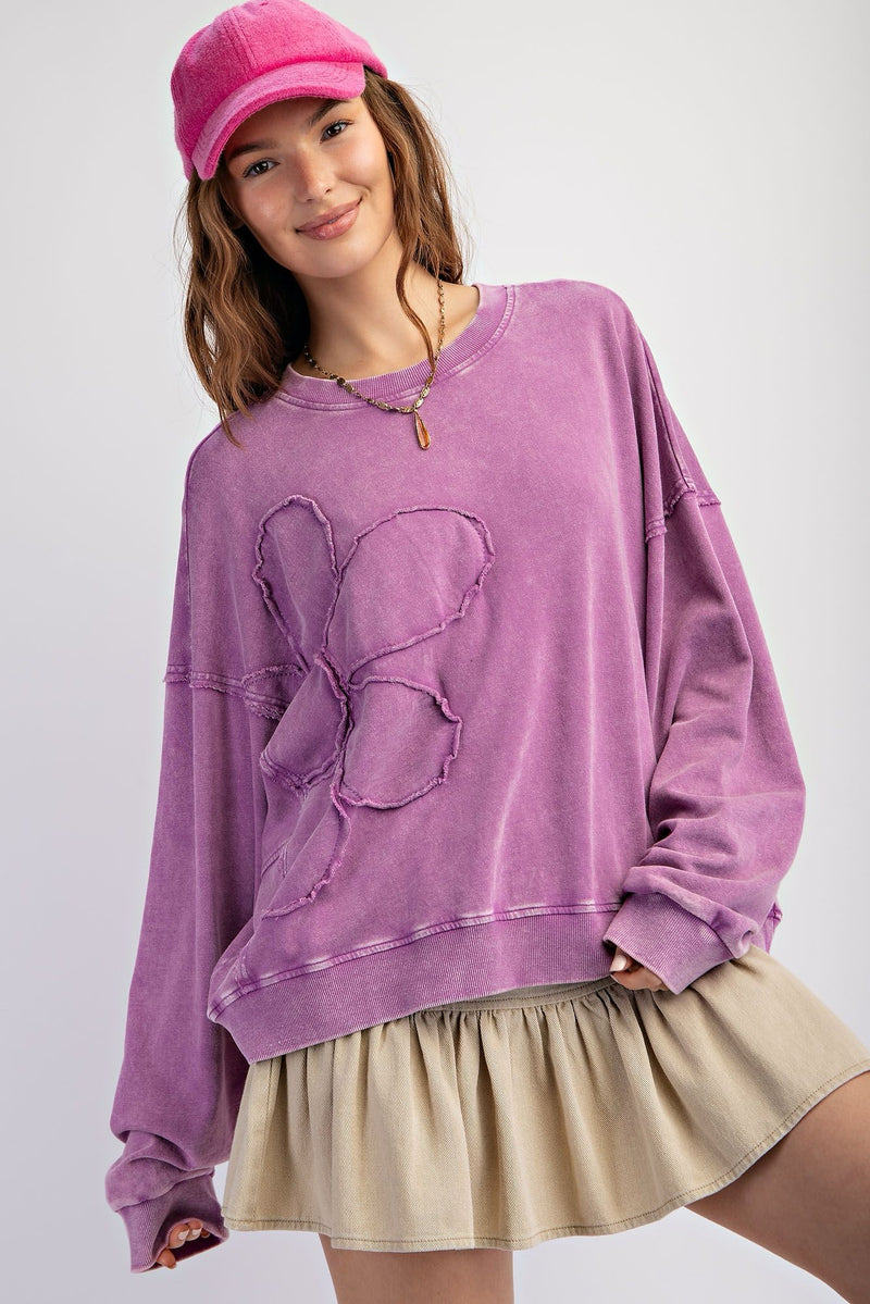 New EASEL Purple Size S/M Long Sleeve Sweatshirt