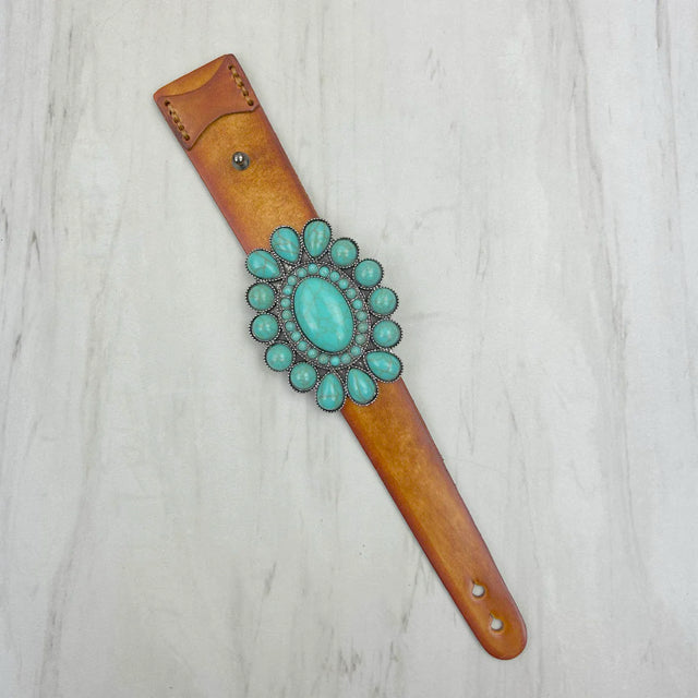 New WESTERN Brown Turquoise Bracelet