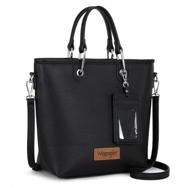 New WRANGLER Black Silver Trim M Crossbody Purse