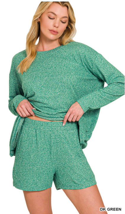 Pre-owned Zenana Green blend Dr Size S ShortSet